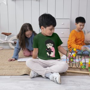 Japaneses Girl with Cat - T-Shirt